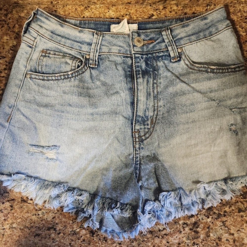 Women's/Juniors Mid-to-High-Rise Denim Shorts.